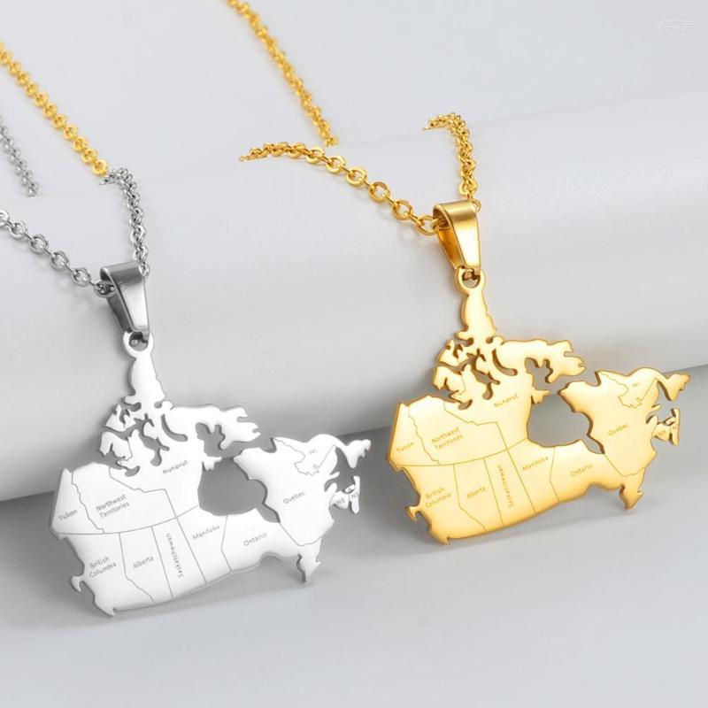 

Pendant Necklaces Anniyo Canada Map For Women Men Jewelry Country Maps Of Canadian Chains #317601