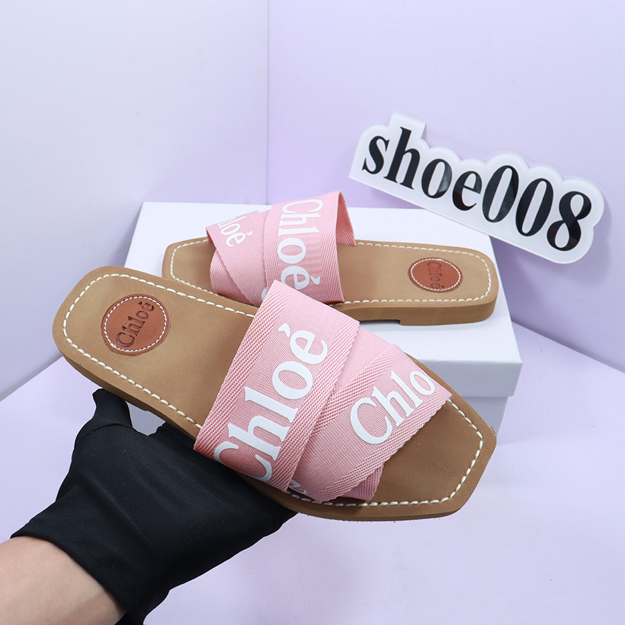 2023 slippers designer sandals slide platform wedge shoes rainbow summer for women brand dearfoam rubber beach pink black