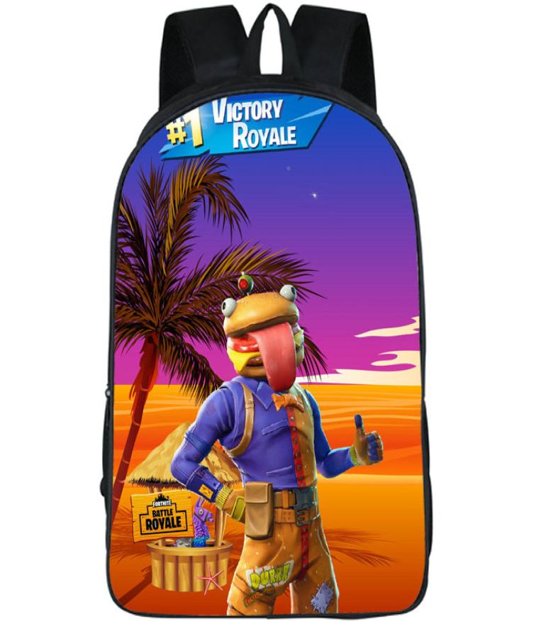 

Beef Boss backpack Funny hamburger head daypack Battle royale game schoolbag Leisure print rucksack Sport school bag Outdoor day p7841061, Black