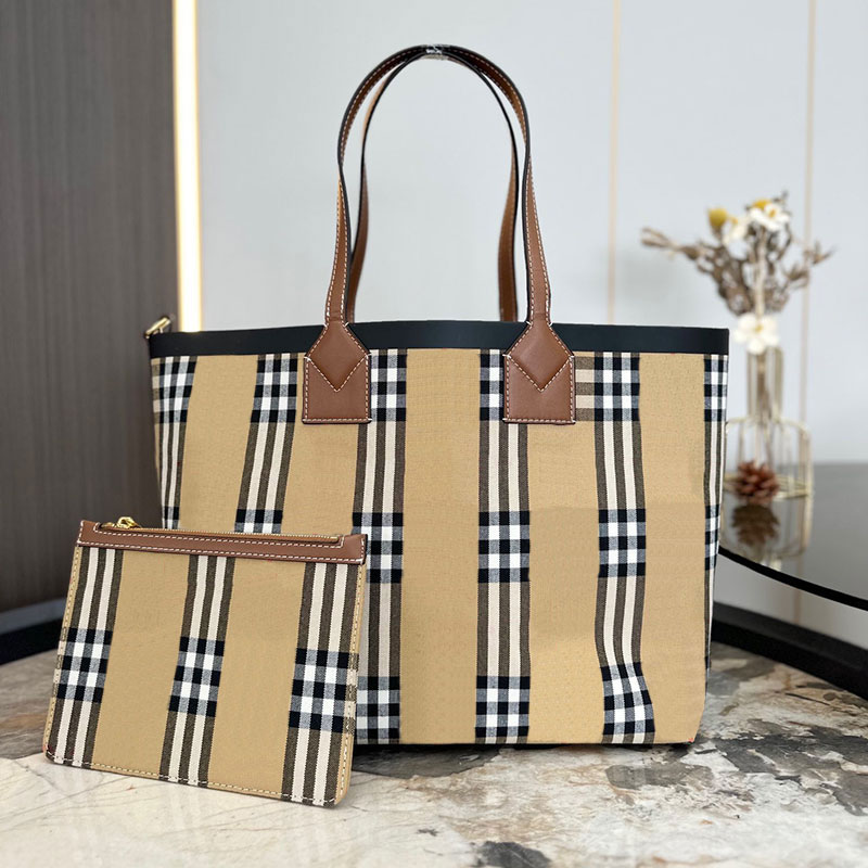 

Plaid Tote Shoulder Shopping Bags Large capacity Underarm Bag Handbags Canvas Totes designer Handbag Purse Commuting Women Check Pouch Adjustable strap, Khaki