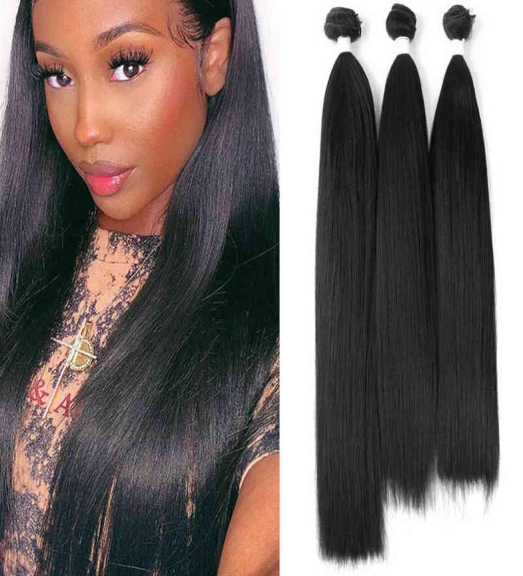 

Belle Show Yaki Straight Hair Bundles 3PcsPack Ombre Blonde Nature Black Synthetic Hair Weave Bundles Fiber 22quot 24quot 265086121