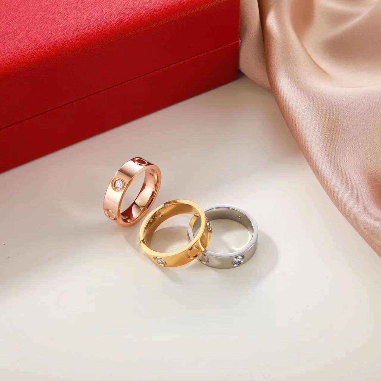 

high-quality Carti love narrow wide 18k gold rose ring lovers fashion
