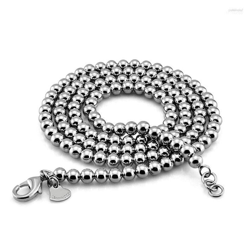 

Chains Necklace Fashion Jewelry For Men Beads Pendant Simple Solid 925 Sterling Silver 5 Mm 66cm Charm Long Gord22
