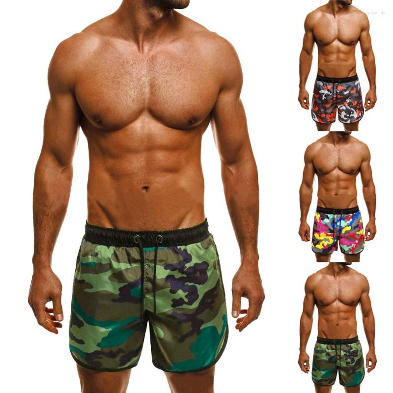 

Underpants Swimming Pants For Men Camouflage Sexy Underwear Mens Polyster Blend Quick Dry Beach Surfing Running Short PantW329, Multi