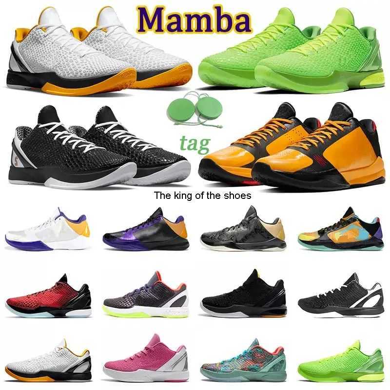 

mamba zoom 6 OG Men Basketball Shoes Grinch All-Star Del Sol Mambacita Alternate Bruce Lee 5 Rings Lakers Mens Trainers Outdoor Sports Sneakers, 14