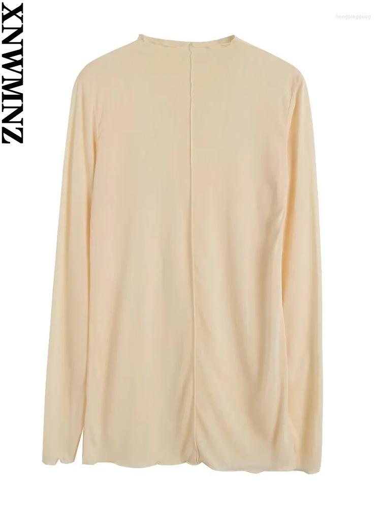 

Women' Sweaters XNWMNZ 2023 Women Fashion Autumn Winter Chic Soft Viscose Mock Neck Sweater Vintage Thin Knit Casual All-match Pullover Top, Picture color