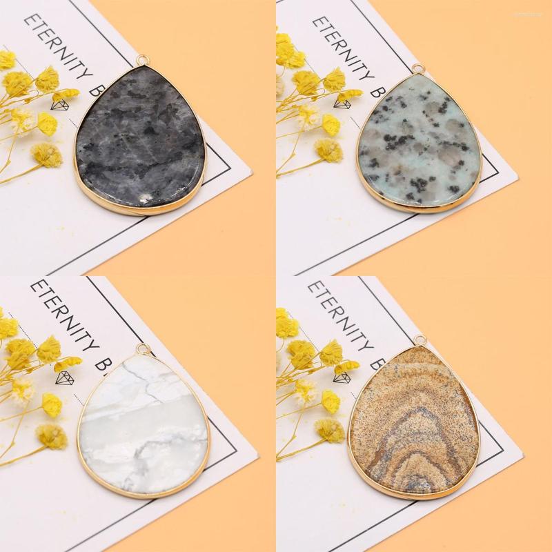 

Pendant Necklaces Natural Quartz Crystal Amazonite Water Drop Shape Making Bracelet Earring Handmade Accessories