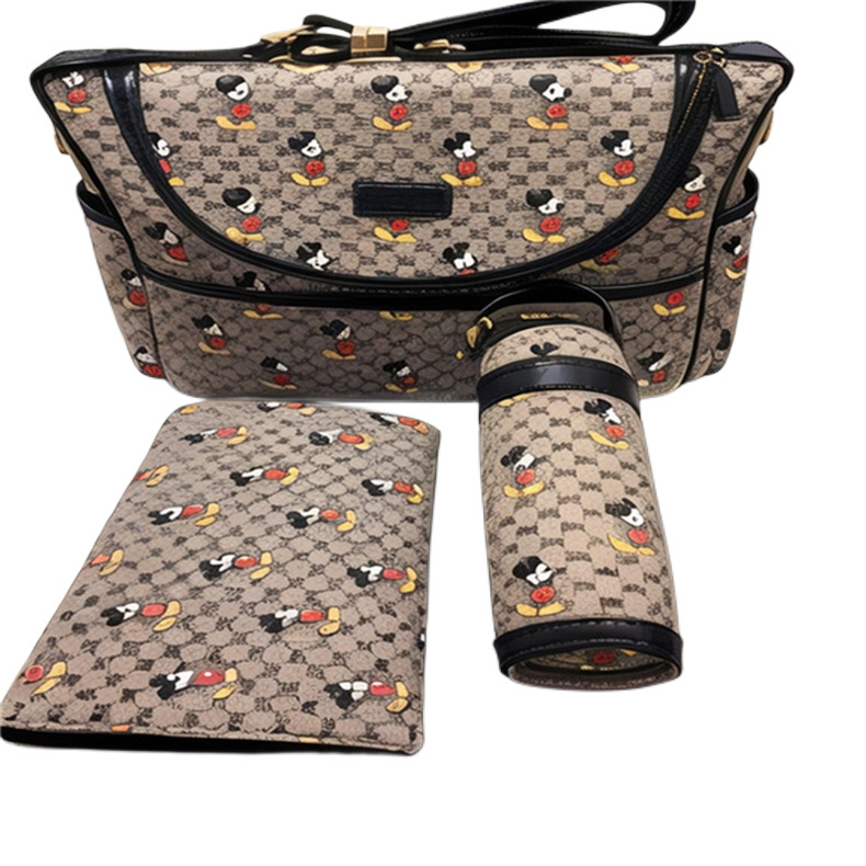 

The latest mother bag baby designer care diaper bag high quality 3 piece set boys and girls mother bag replacement pad bottler 3 / set #027