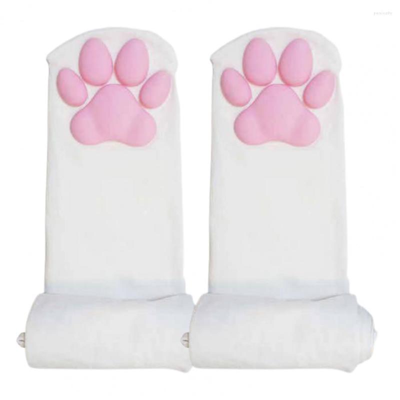 

Women Socks Soft 3D Kitten Pad Cute Pink Thigh High For Cosplay, Black