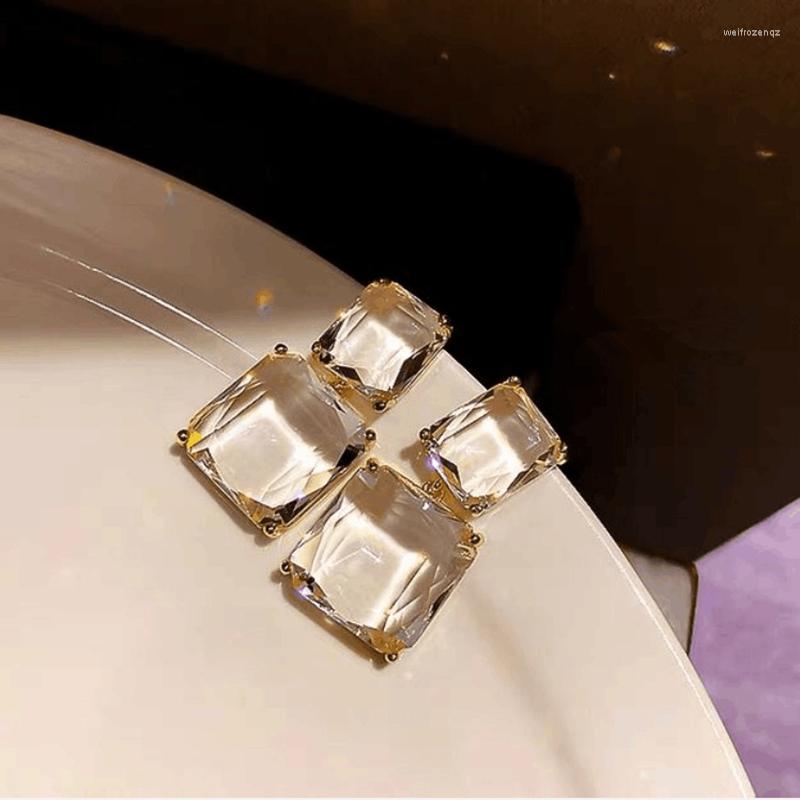 

Dangle Earrings Adolph Trending Crystal Square Drop Korean Big Sweet Elegant Earring For Woman Wedding In 2023