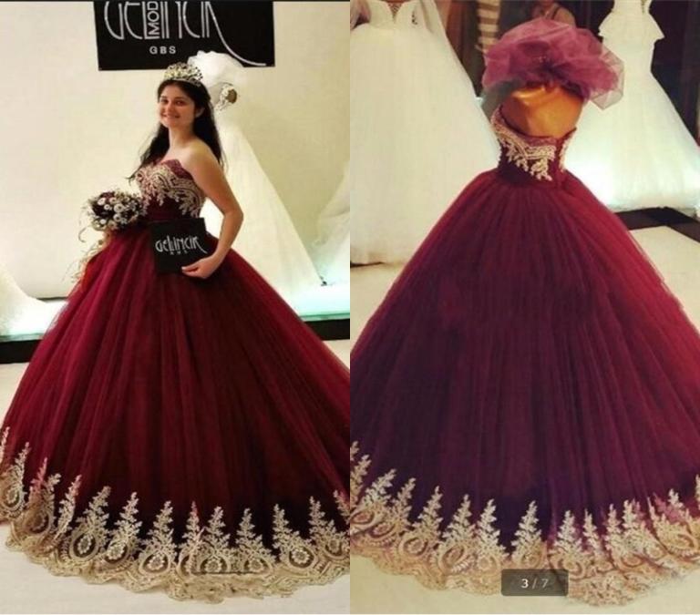 

Burgundy Sweet 16 Quinceanera Dresses 2018 New Design Apricot Ball Gowns Quinceanera Dresses Long Princess Beaded Prom Gpowns BA932509652, Ivory