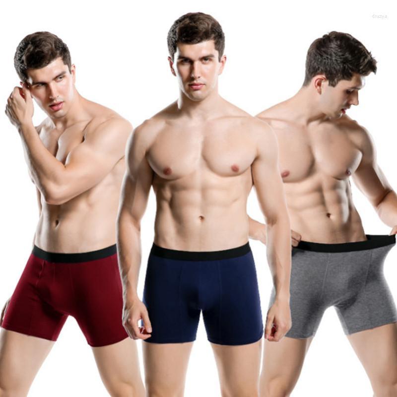

Underpants Brand Mens Boxer Underwear Men Cotton Male Pure Panties Shorts Solid Cuecas