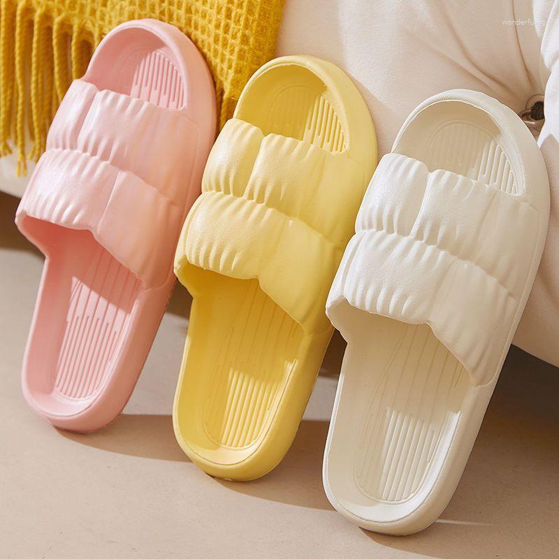 

Slippers 2023 Women Home Shoes Platform Slipper Summer Beach Flip Flops EVA Soft Sole Flat Mute Non-slip Slides Sandal, White