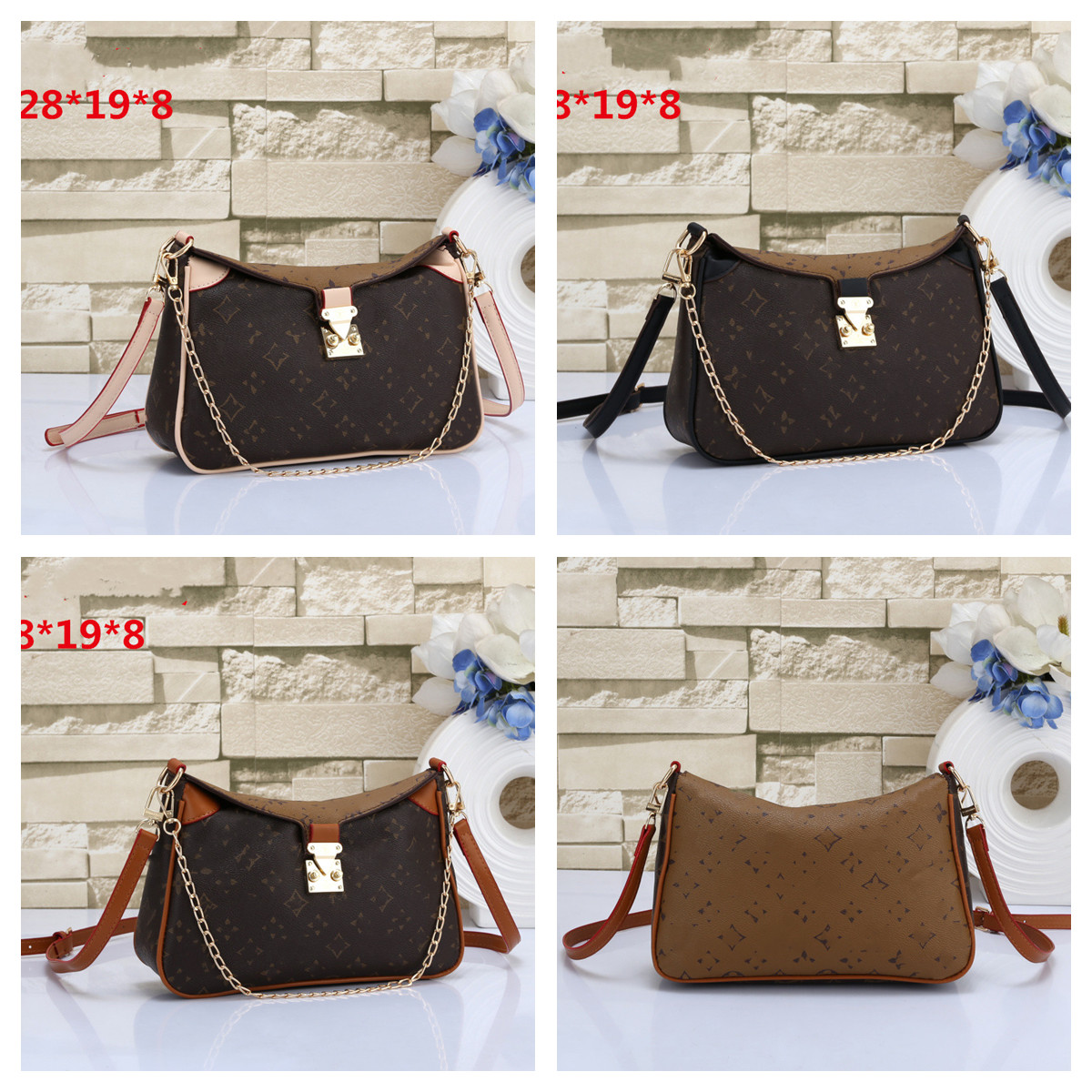 

M46659 TWINNY Bag Womens Designer Shoulder Handbags Hobo Autres Toiles Braided Chain S-lock Bags Underarm Purse Monograms Fashion Crossbody Luxury Tote Wallet bag, Black