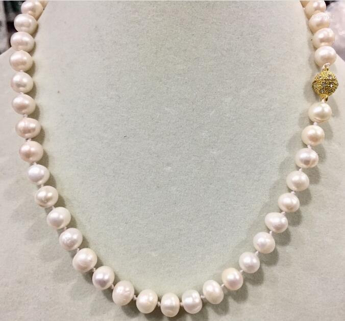 

Chains Beautiful Natural 10-11MM White Freshwater Pearl Necklace 18" 36"