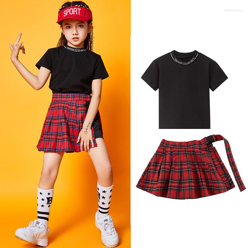

Stage Wear Jazz Dance Costumes Girls Street Practice Hiphop Cheerleader Rave Clothes Hip Hop Performance Clothing DC4819, 2 pcs set