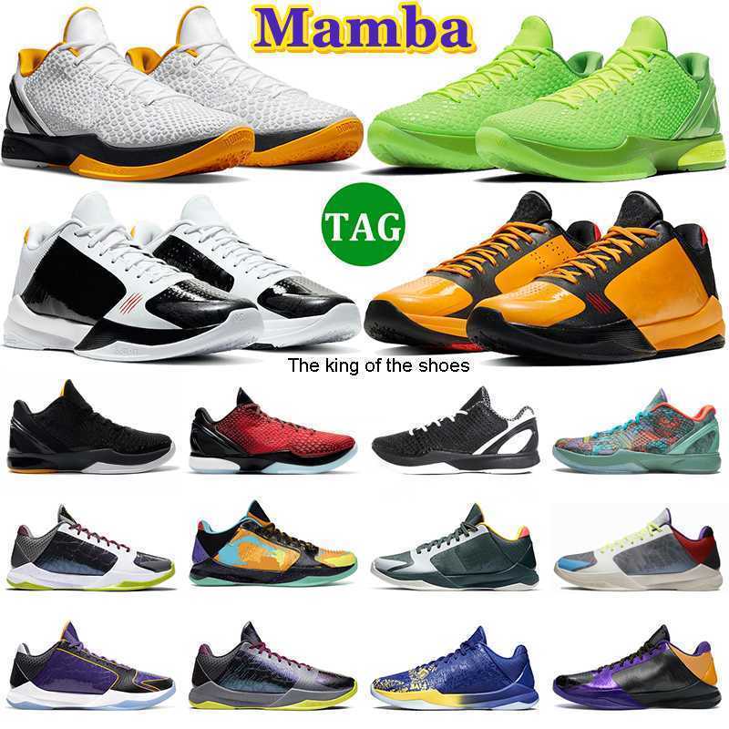 

6 Mamba Protro Basketball Shoes Men Grinch Mambacita Sweet 16 Del Sol Challenge Red All-Star Bruce Lee Mens Trainers Outdoor Sports Sneakers