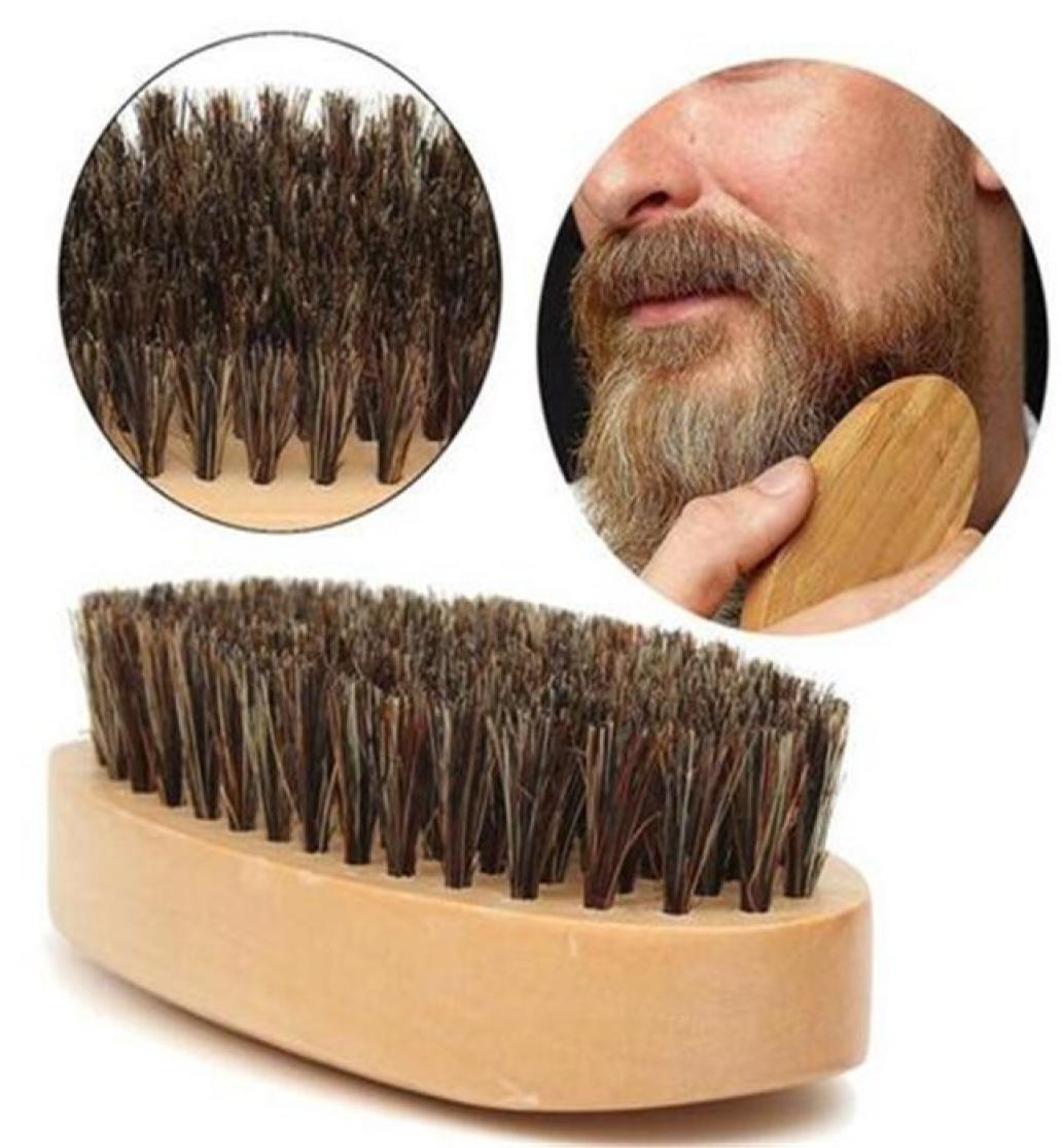 

Mustache Beard Brush Natural Boar Bristle Round Handle Men039s Face Message Facial Hair Beard Comb Shaving Badger Brushes9843581