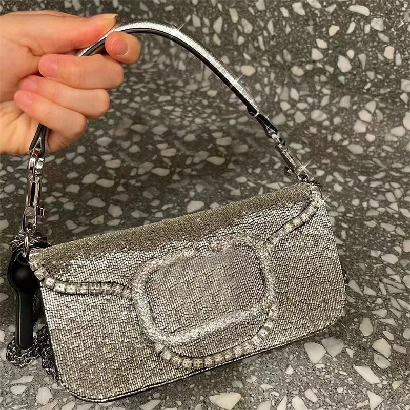 

Designer Bag loco luxurys handbags for women shopping leather with full diamonds sacoche letter v make old effect practical shoulder bag portable XB048 E23, 1#