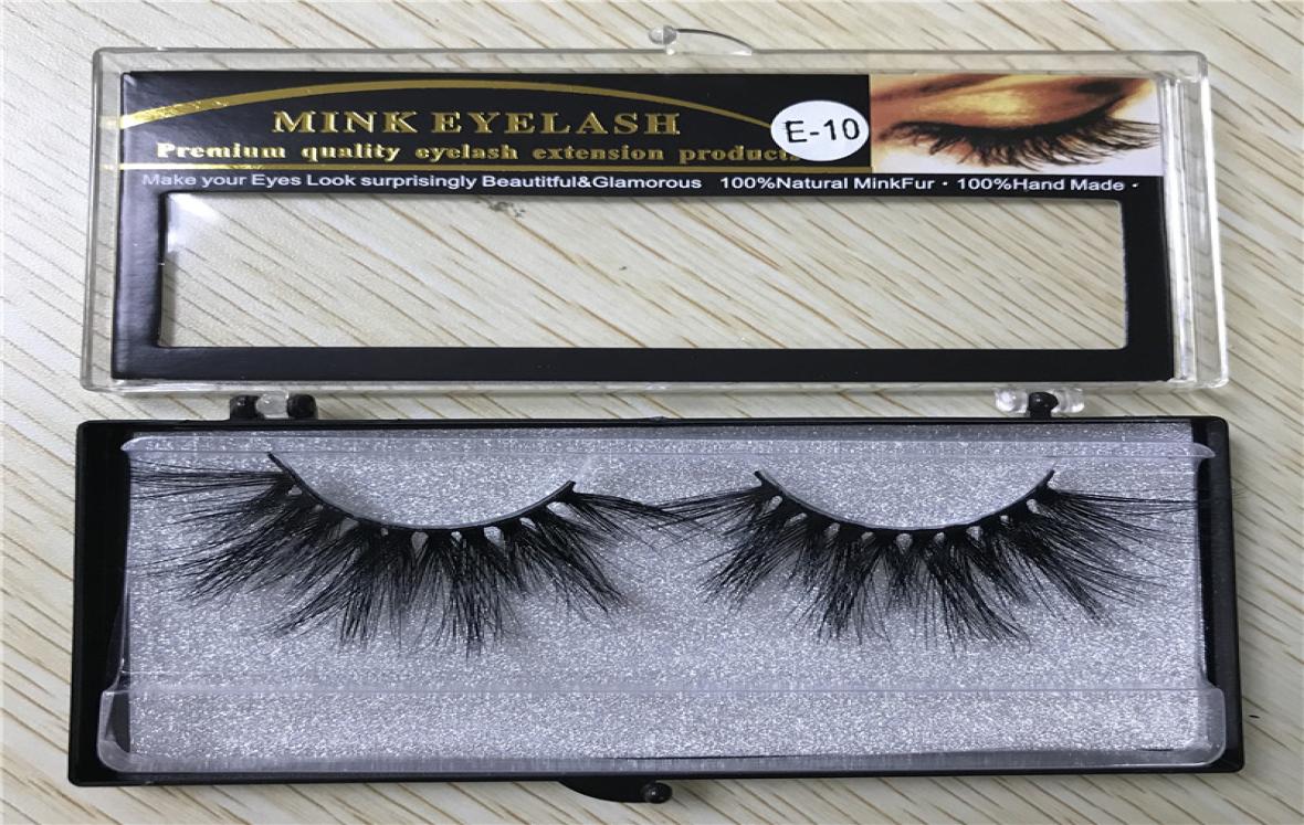 

25mm long 6D mink hair false eyelashes to make eyelash lengthening version by hand with box 15style DHL 9613427