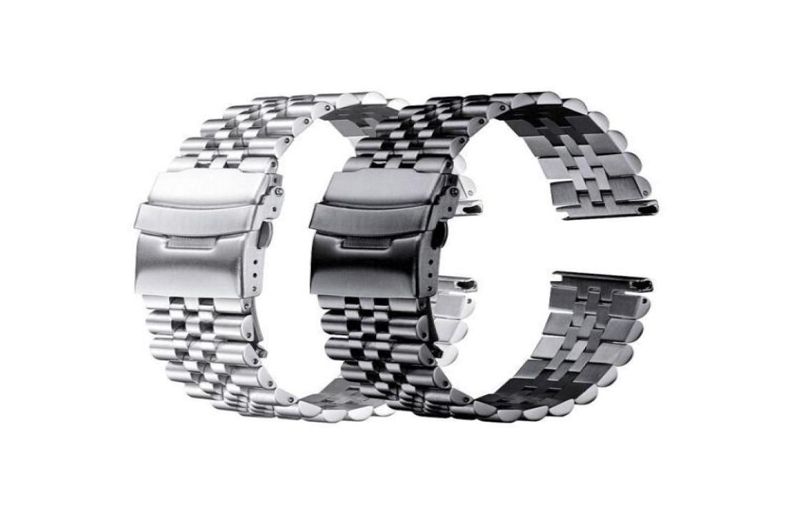 

Stainless Steel Bracelet 18mm 19mm 20mm 21mm 22mm 24mm 26mm Women Men Silver Solid Metal Watch Band Strap Accessorie9908344