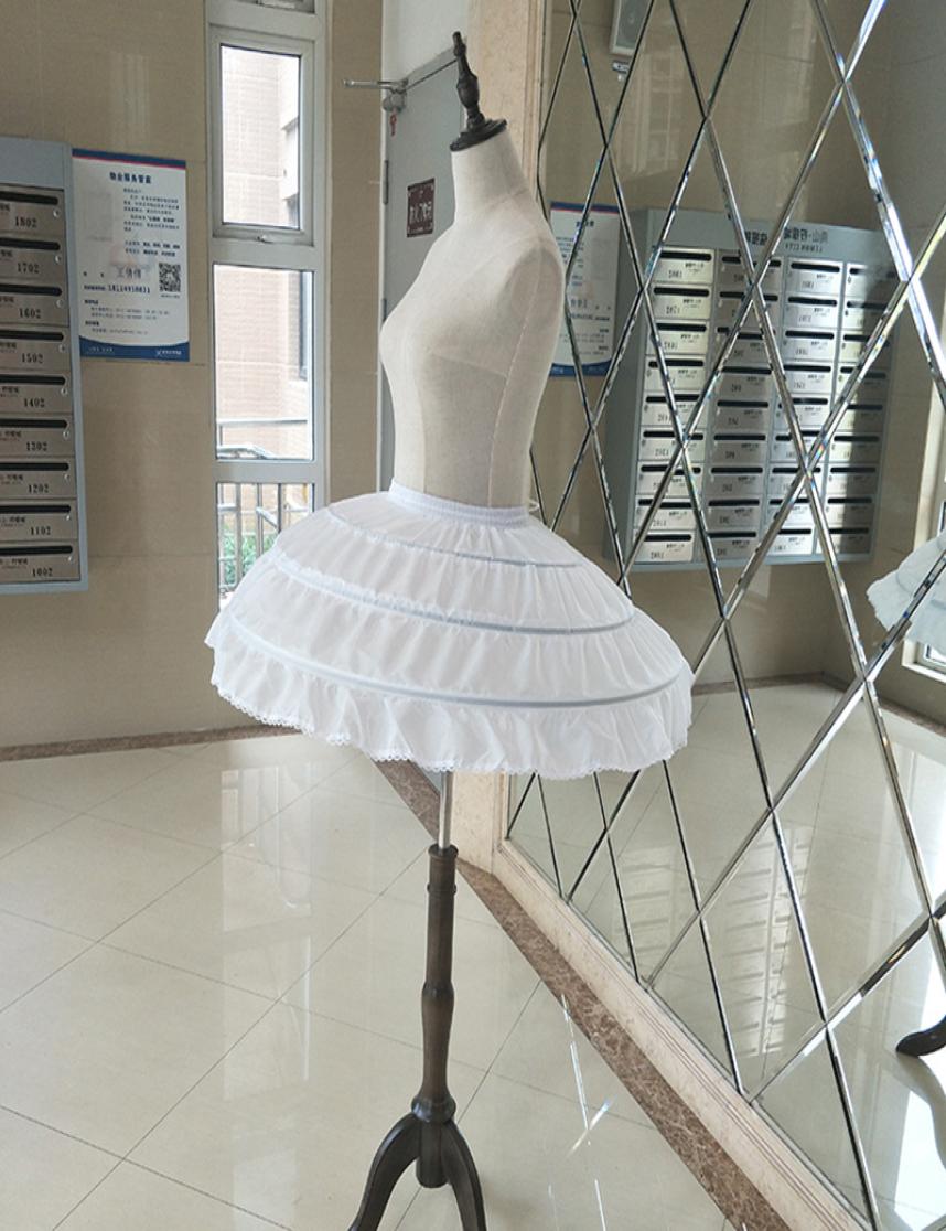

White 3 Hoops Wedding Petticoats for Short Dress Ballet Skirt Girls Crinoline Elastic Waist Underskirt Jupon Court4194999