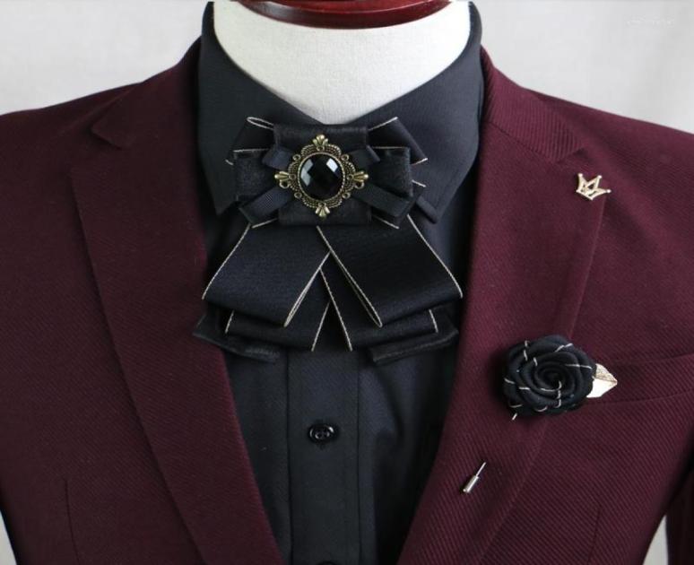

Bow Ties Men39s Necktie Diamond Metal Collar Wedding Dress Host Bridegroom39s Shirt Tie Performance Jewelry Brooch Woman1250341