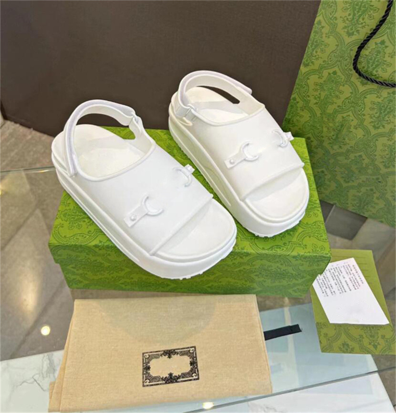 

Men's Horsebit Flatform Sandals Luxury Thick Bottom Scuffs Beach Summer Slide Anti Slides Dark Blue Non Slip Rubber Sole Slippers Flip Flops With Box, Purple