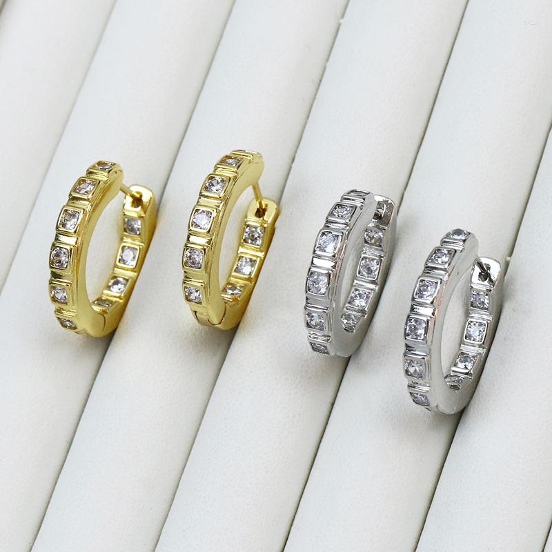 

Dangle Earrings 5 Pairs Hoop Zirconia Geometric Women Gift Fashion Jewelry 30436