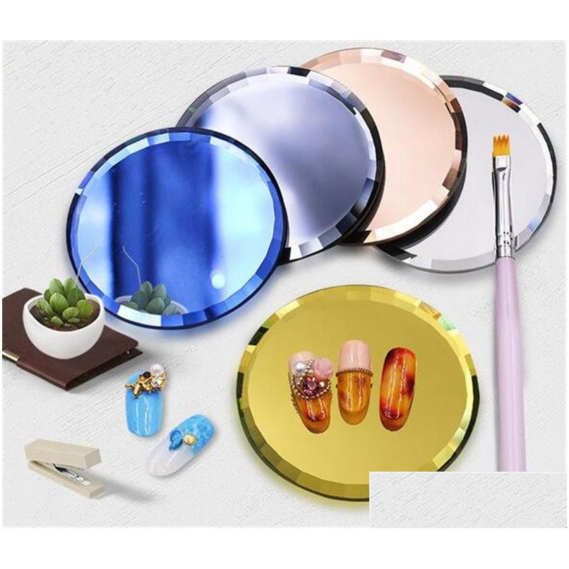 

Nail Practice Display New Salon Dual-Ended Polish Cream Mixing Spata Spoon Stick Mirror Glass False Tips Board Color Palette Drop Dhwzv