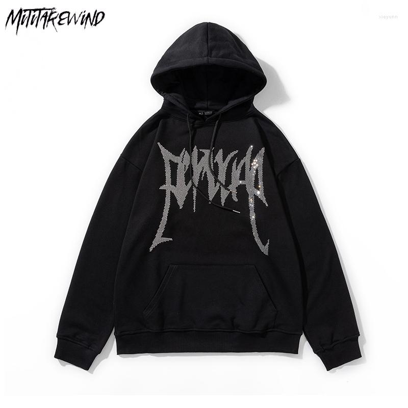 

Men's Hoodies American Letter Print Hooded Men Clothing Casual Loose Oversized Streetwear High Street Graphic Korean Fashion Sweatshirts, Blue