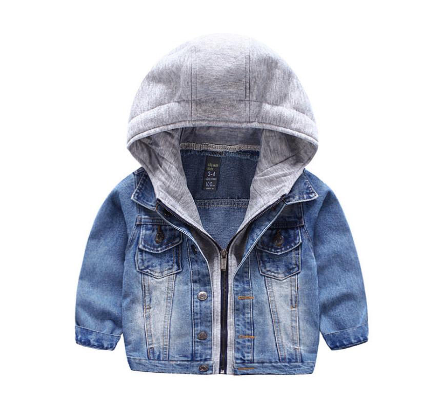 

Little Boys Cardigan Coat Zipper Denim Baby Hoodies Jackets Outerwear1246383, Ivory