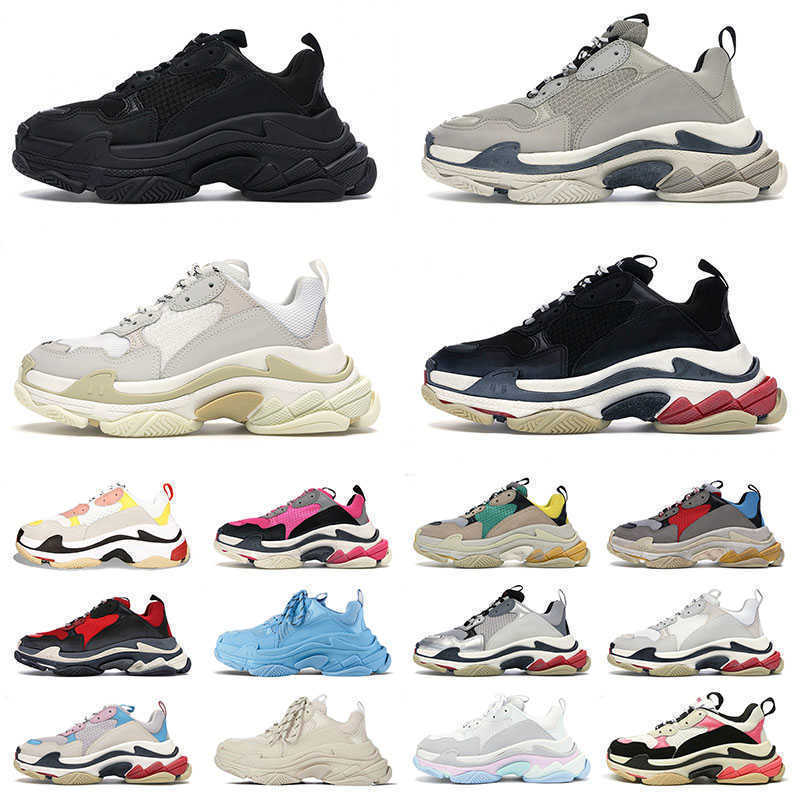 

Mens Arrival New Womens Triple S Paris Oversized Designer Shoes Sports White Black Grey Red Bottoms Blue Fashion Sneakers Trainers Outdoor, B7 grey 36-45