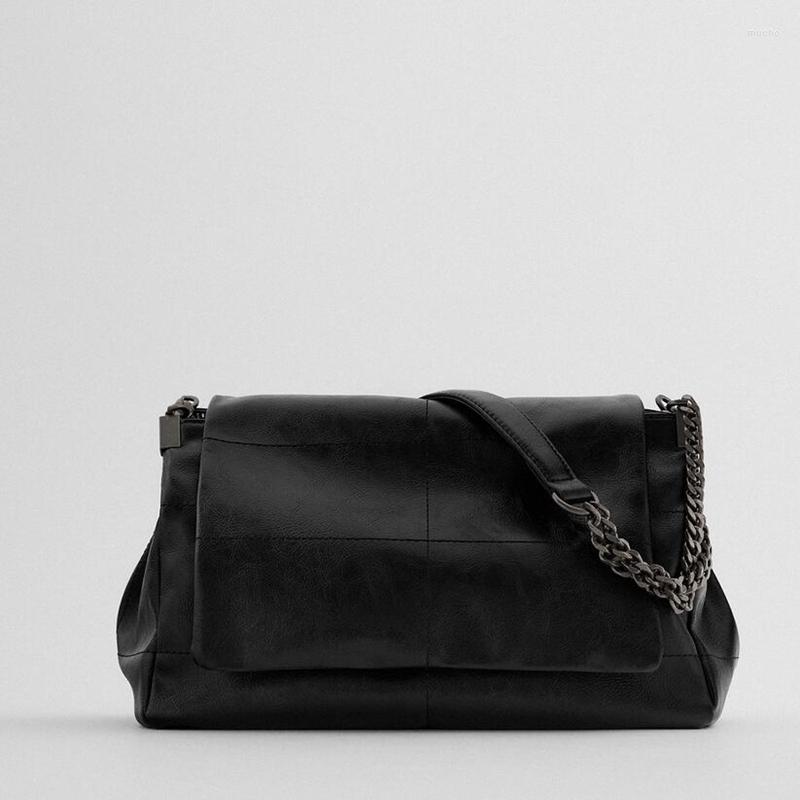 

Evening Bags Luxury Handbags Women Designer Vintage Shoulder Bag Chain Messenger Soft Flap Crossbody Pack Purse, B black