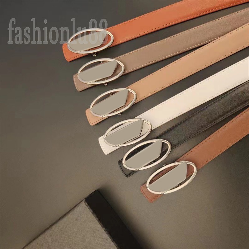 

White belt for woman designer fashion belt men cool hiphop casual waistband adjustable business modern smooth oval buckle womens belt classic ga016 C23, 6# 2.5cm width
