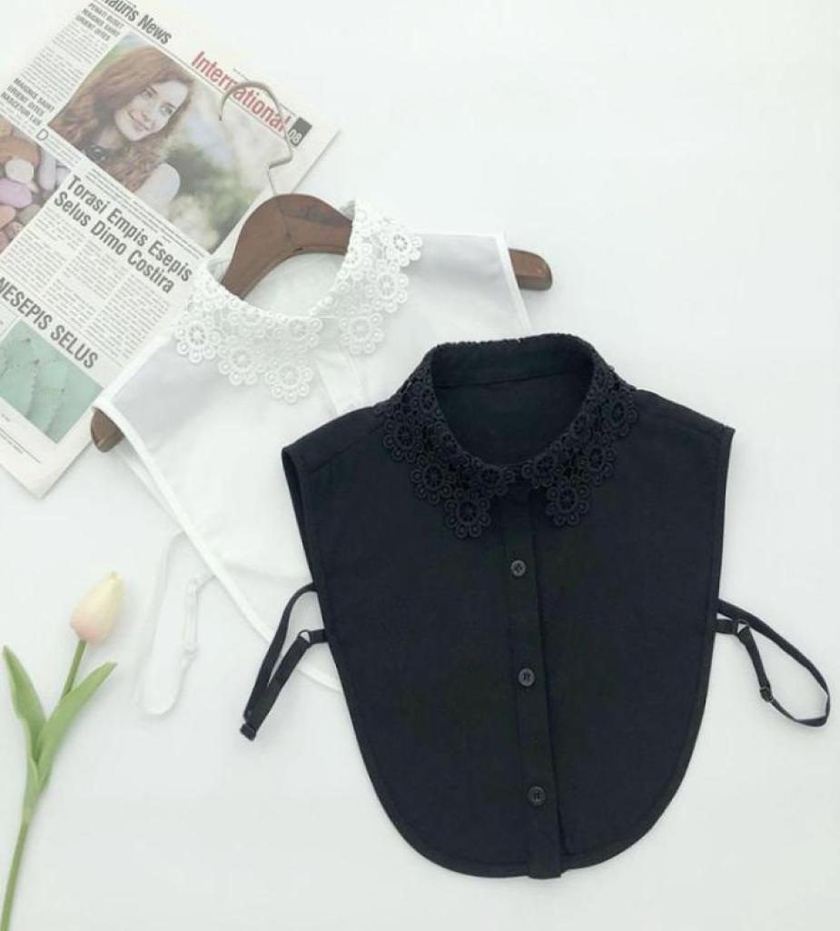 

Bow Ties Fashion Lace Embroidery Fake Collars For Women039s Clothes Removable Shirt False Collar Black And White Detachable Col3468978
