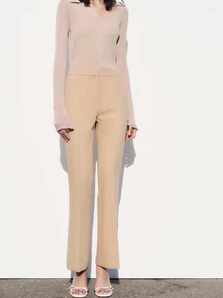 

Women's Pants Kumsvag 2023 Women Summer Straight Fashion Solid Pockets Ankle-Length Female Casual Street Elegant Trousers Clothing
