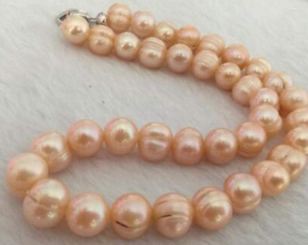 

Chains Fashion Jewelry 9-10mm South Sea Baroque Gold Pink Pearl Necklace 18"