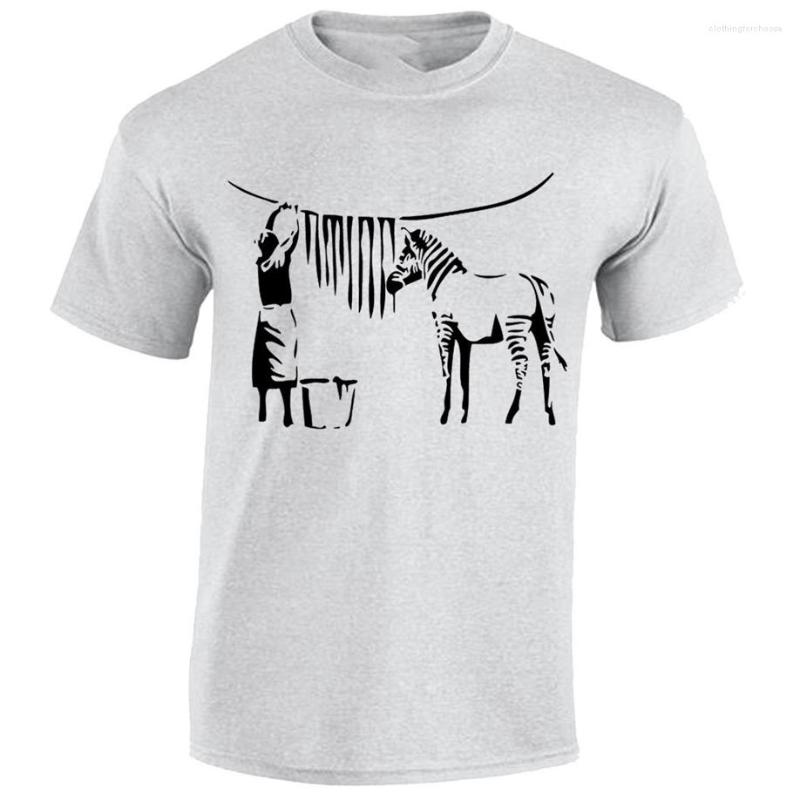 

Women's T Shirts Zebra Banksy Mens T-Shirt Graffiti Street Art Urban Retro Funny Design Custom Graphic Tees Tee Shirt, Be