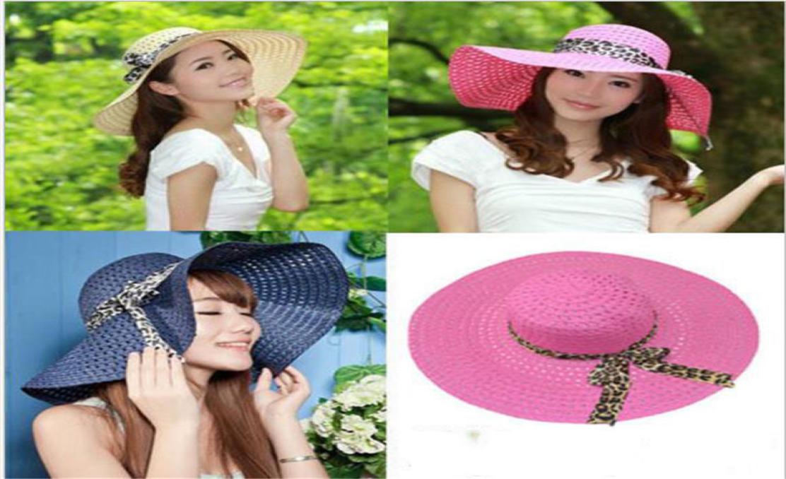 

New Wide Brim Floppy Fold Sun Hat Summer Hats for Women Out Door Sun Protection Straw Hat Women Beach Hat TO6042631613, Red