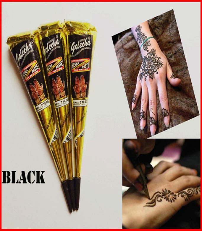 

Black Indian Henna Tattoo Paste Body Art Paint Mini Natural Henna Paste for Body Drawing Temporary Draw On Body8678018