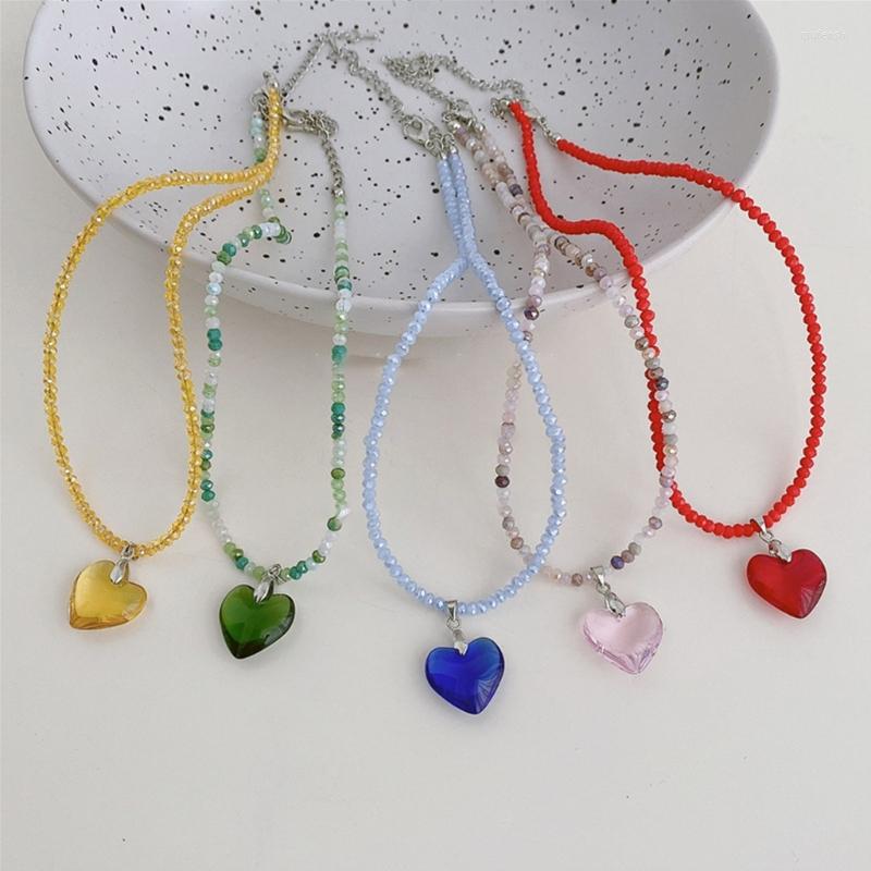 

Pendant Necklaces Heart Necklace Love Bead Chokers Party Jewelry Acrylic Material Gift For Women