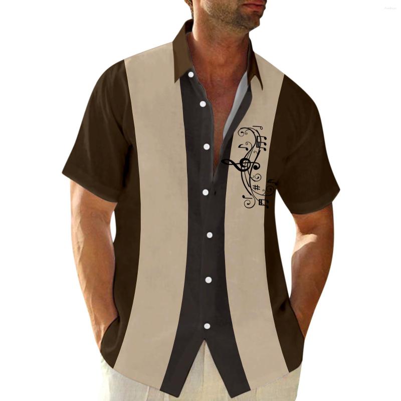 

Men' Casual Shirts Vintage Stripe Print Shirt Summer Streetwear For Men Camisas Blusas Outfits Oversize Tops, Blue