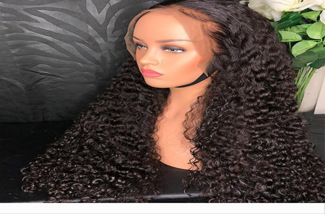 

HD Transparent Invisible Lace Wig Lace Frontal Human Hair Wigs Curly Long Preplucked Bleached Knots Natural Peruvian Remy1334453, Natural color