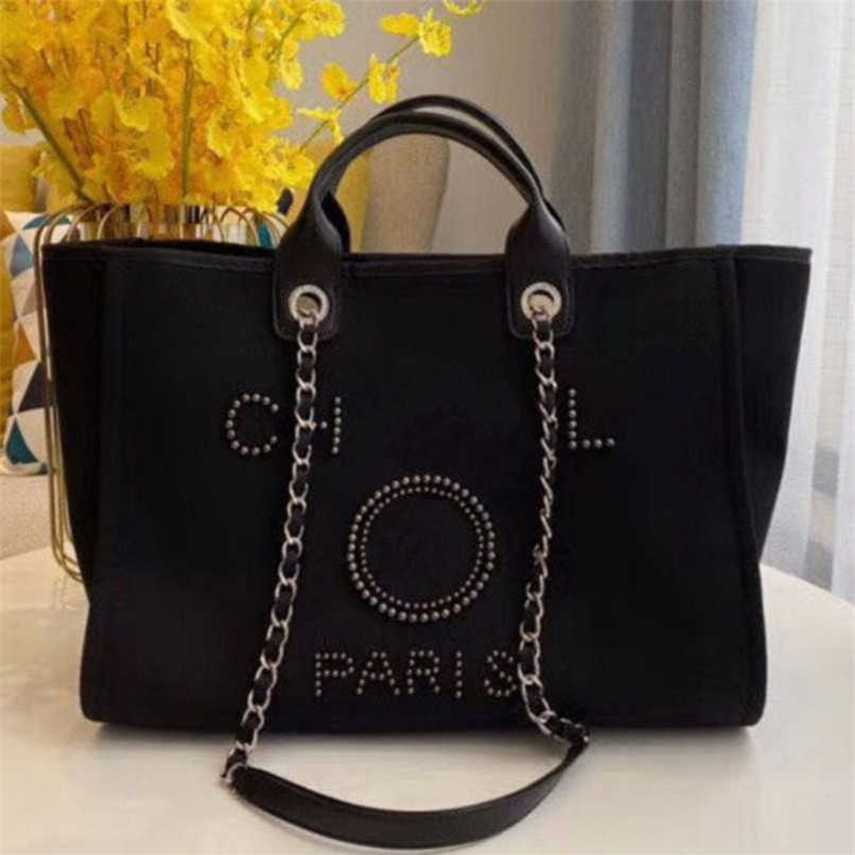 

Classic Luxury Women's Hand Canvas Beach Bag Tote Handbags Large Backpacks Capacity Small Chain Packs Big Crossbody FDOP QWX9 50% Clearance sale, Beige