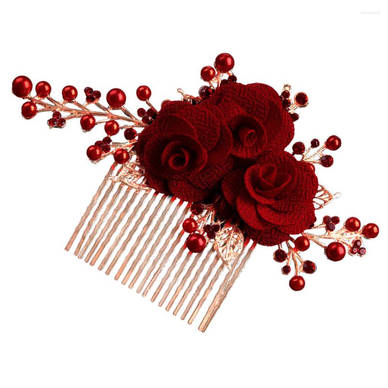 

Bandanas Bridal Hair Comb Crystal Side Rhinestone Pearls Wedding Accessory