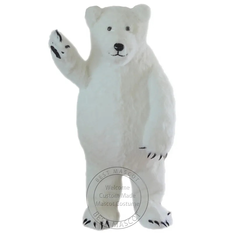 

New Adult White Polar Bear Mascot Costumes Birthday Party Christmas costume Plush costume, As pic