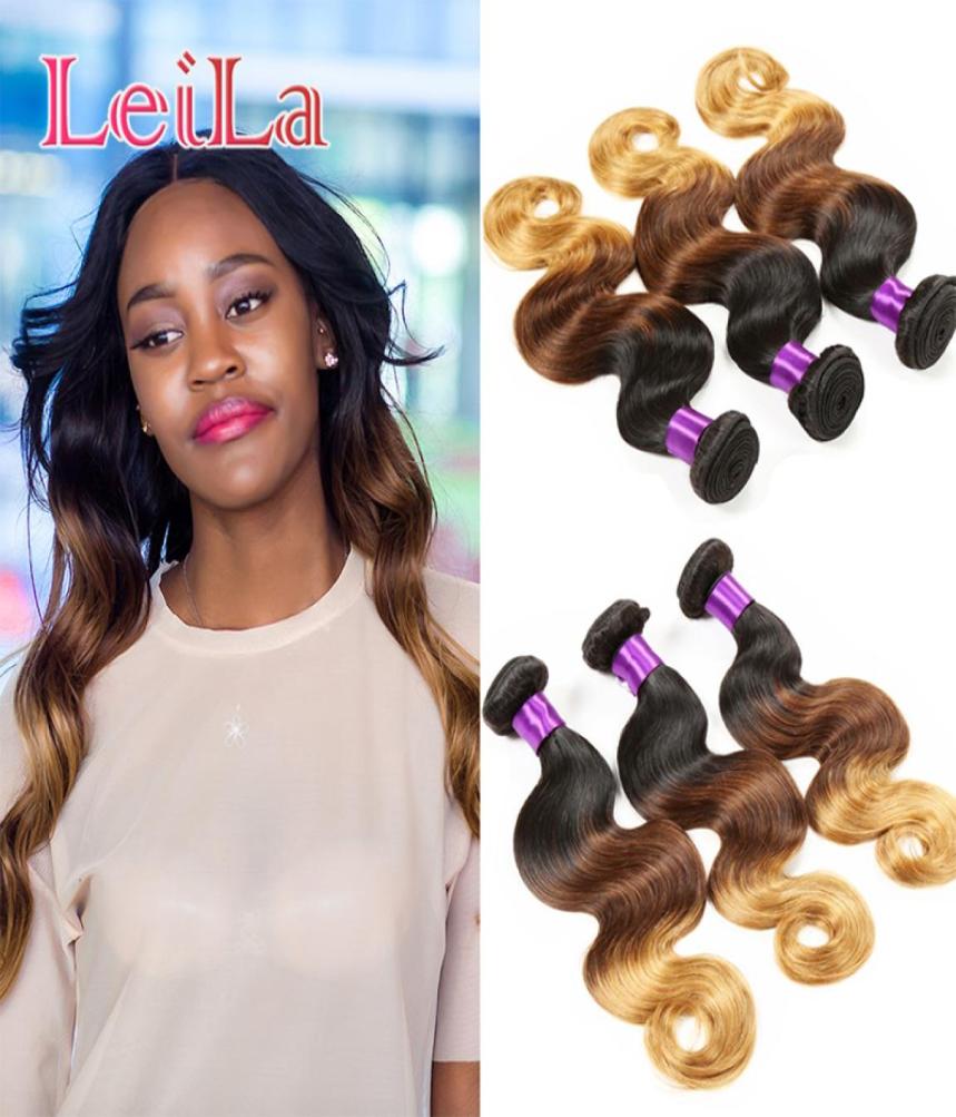 

Indian Human Hair 3 Bundles 1B427 Body Wave Hair extensions 95100g Three Tone Color 1B4277848601, Ombre color