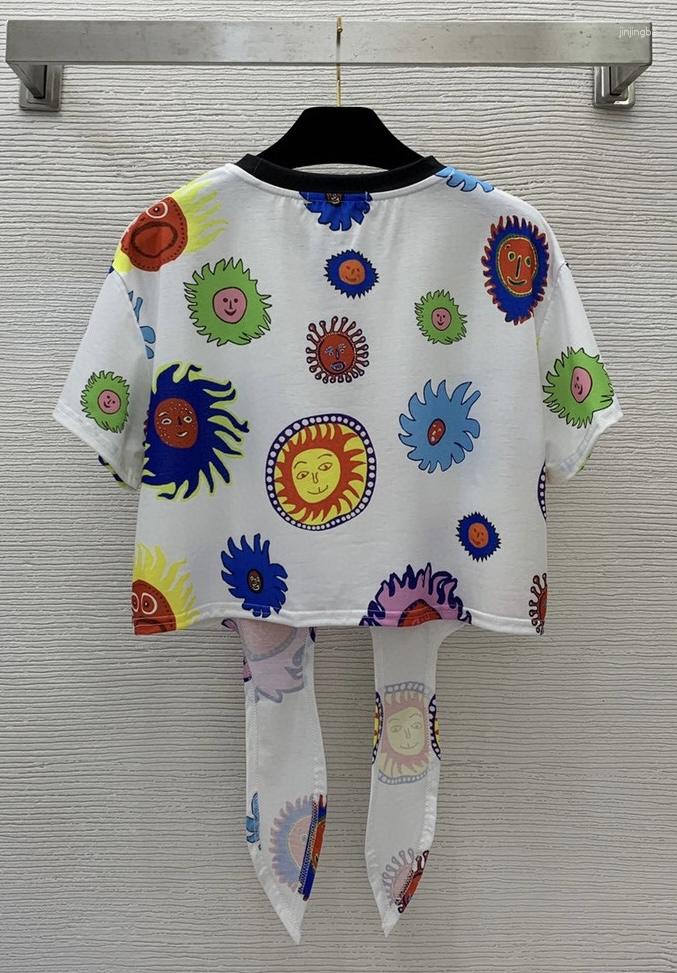 

Women' T Shirts 2023 Fashion Brand Tee Cartoon Fish Graffiti Print Casual Tops Leggings Joggings Short Sleeve Designer For Women, As photo show