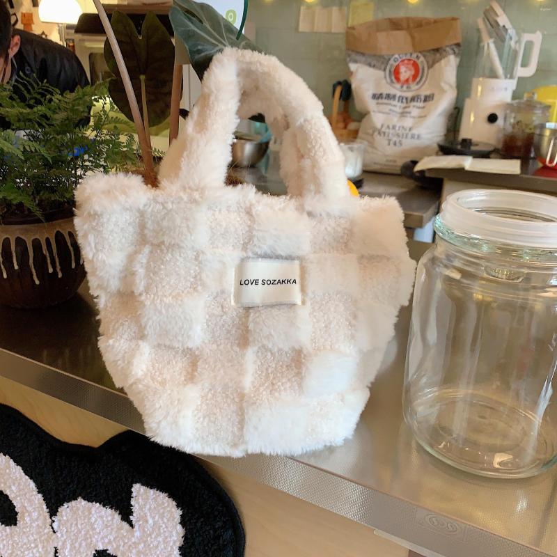 

Evening Bags Women's Soft Plush Shoulder Handbags Cute Furry Girls Student Pencil Pouch Female Cosmetic Cases Casual Ladies Clutch Purse, Pencil case